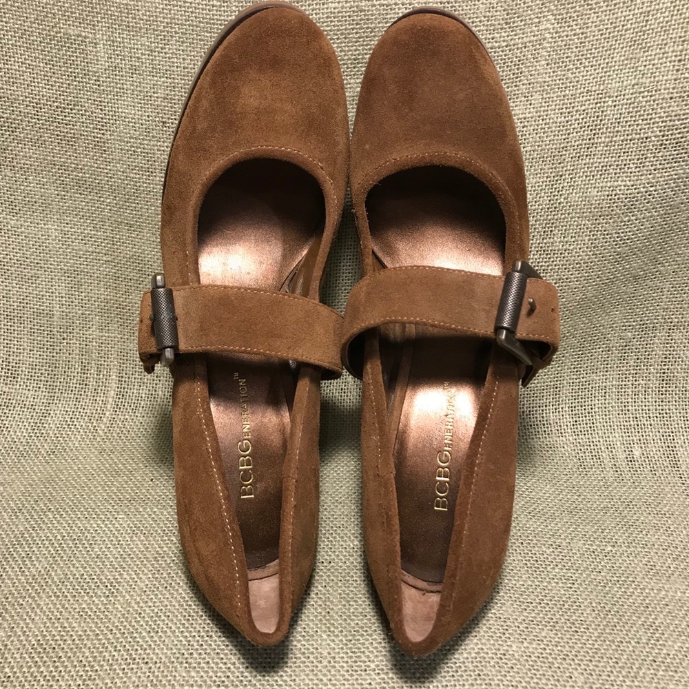 BCBGeneration Suede Leather Platform Heels 7.5 - Picture 4 of 8